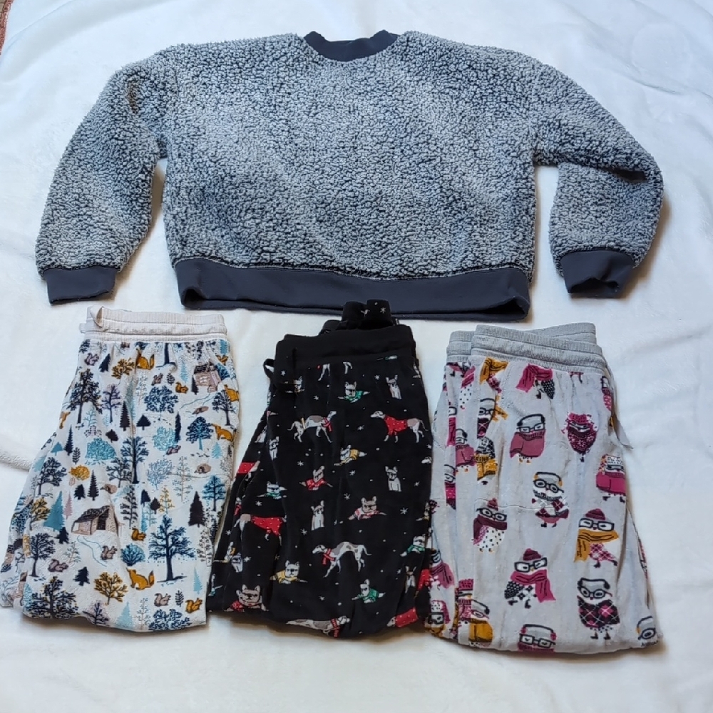 Secret Treasures lounge pants top Owls Dogs Squirrel Fox Fall READ DESCRIPTION!!